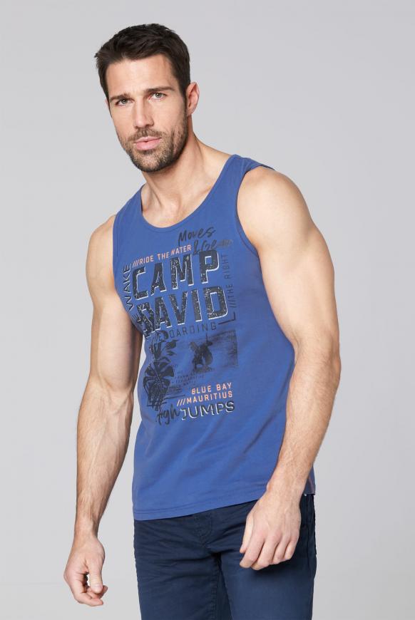 Muskelshirt mit Photo- und Puff-Print