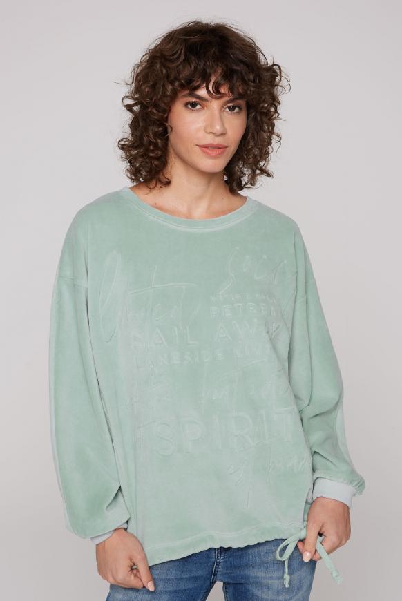 Nicki-Sweatshirt Oversized mit Artwork