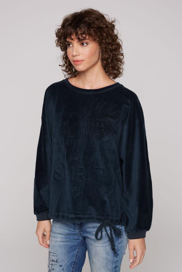 Nicki-Sweatshirt Oversized mit Artwork