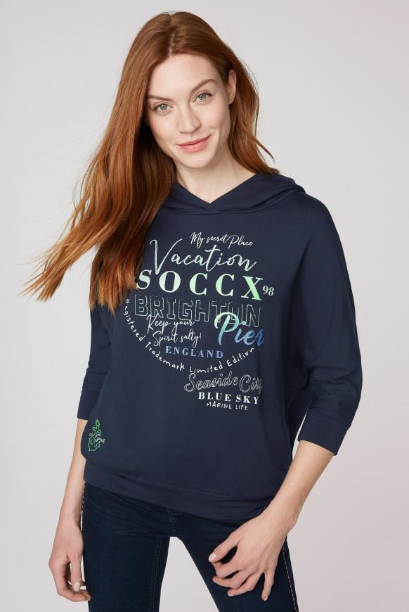 Oversized Hoodie mit 3/4-Ärmeln