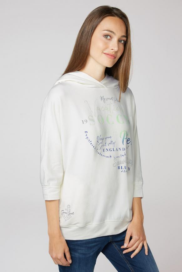 Oversized Hoodie mit 3/4-Ärmeln