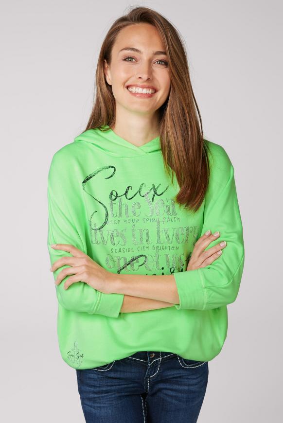 Oversized Hoodie mit 3/4-Ärmeln