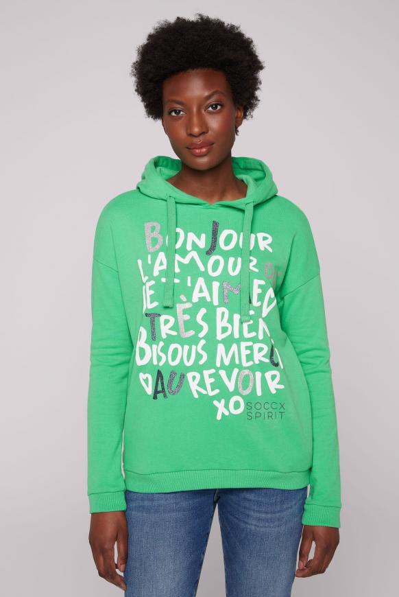 Oversized Hoodie mit Artwork frenchy green