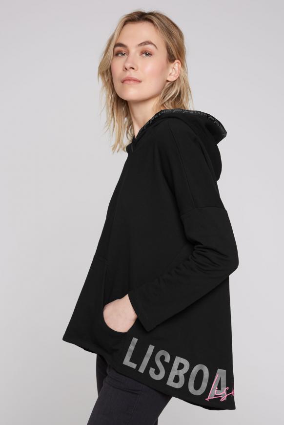 Oversized Hoodie mit Logo Saum