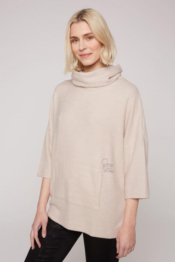 Oversized-Pullover mit Kängurutasche