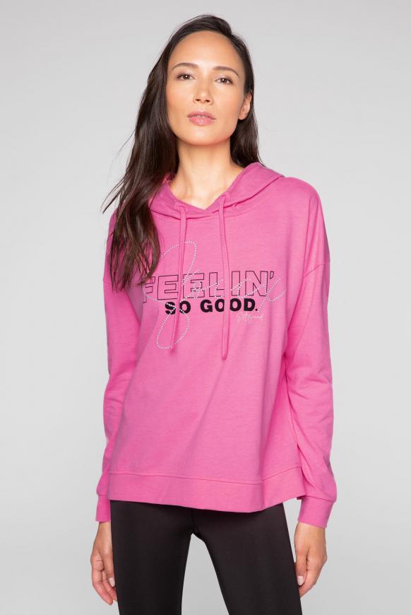 Oversized Sweatshirt mit Meshkapuze
