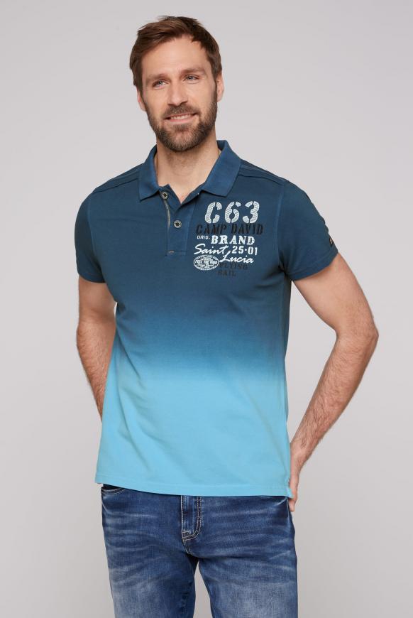 Pikee-Polo Dip Dye mit Rücken-Print