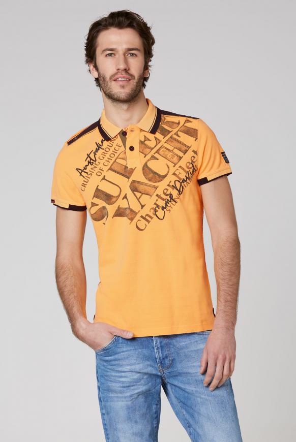 Pikee-Polo mit Artworks und top Details
