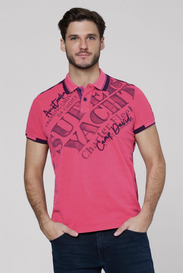 Pikee-Polo mit Artworks und top Details