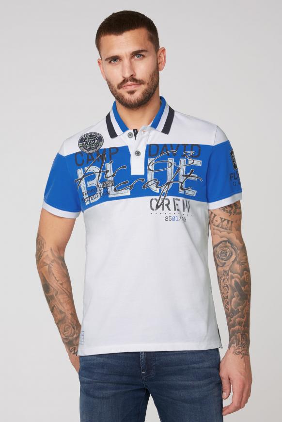 Pikee-Polo mit Colour-Blocking und Artworks