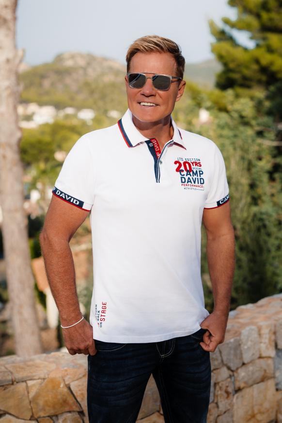 Pikee-Polo mit Logo Artworks opticwhite