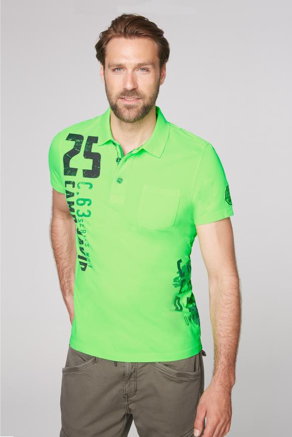 Pikee-Polo mit Tasche und Used Prints