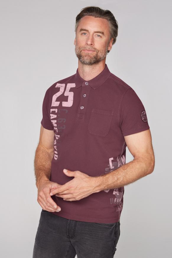 Pikee-Polo mit Tasche und Used Prints