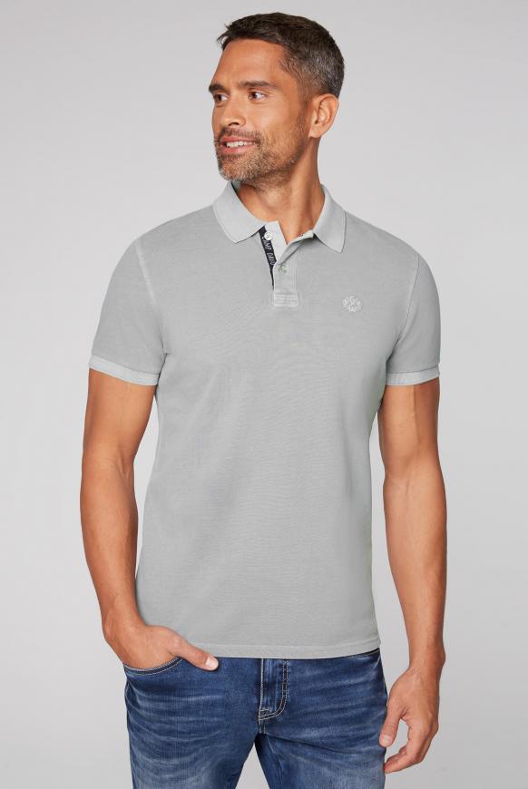 Pikee-Polo mit Used-Waschung