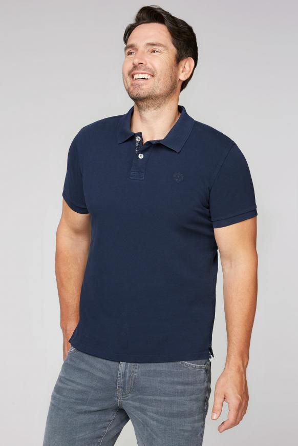 Piquee-Polo mit Used-Waschung
