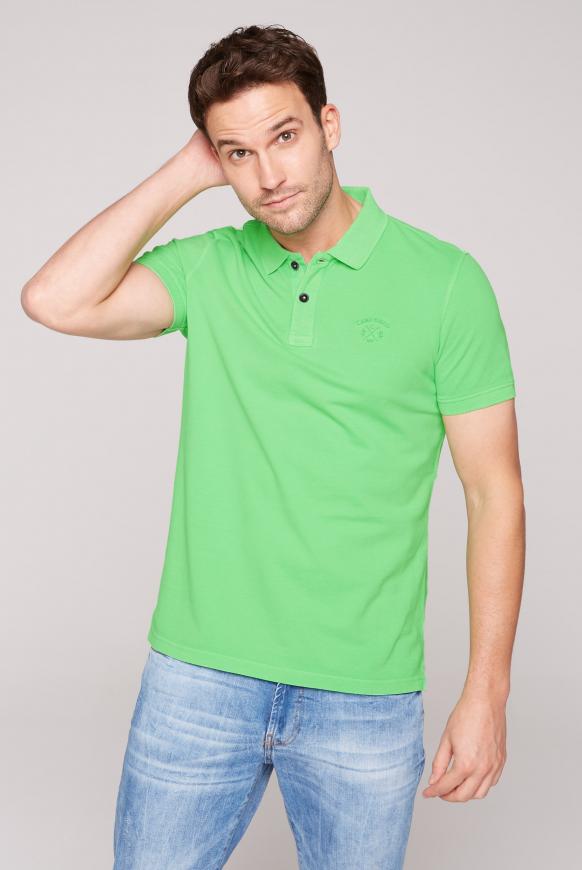 Polo aus Pikee mit Logo auf dem Unterkragen