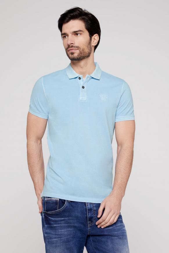 Polo aus Pikee mit Logo auf dem Unterkragen