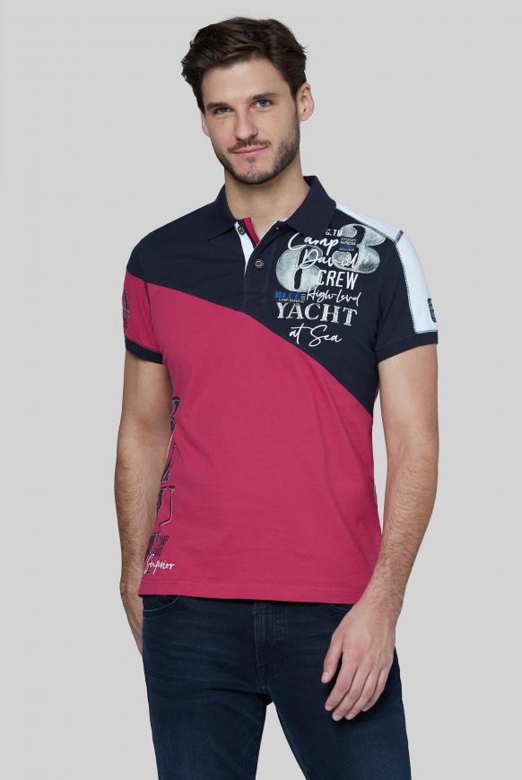 Polo mit Colour-Blocking und Artworks