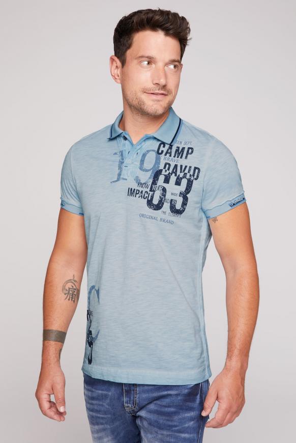 Polo mit Logo-Design an Kragen und Ärmeln fresh breeze