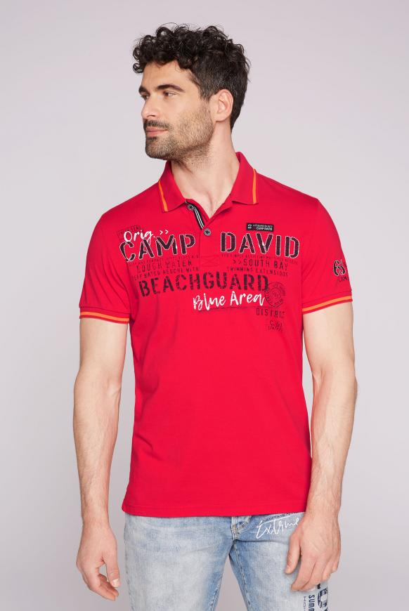 Polo mit Logo Prints und Trikotkragen