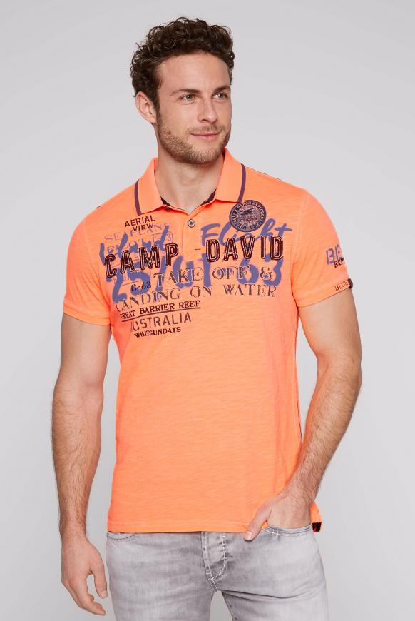 Polo mit Trikotkragen und Logo-Artworks