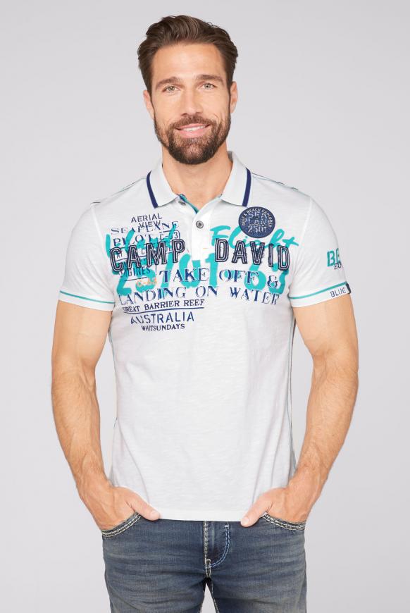 Polo mit Trikotkragen und Logo-Artworks