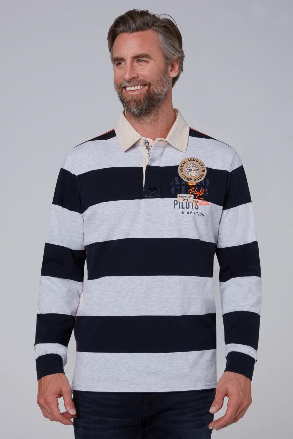 Polo mit Twill-Kragen und Back Artwork