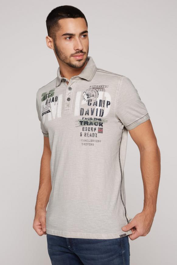 Polo Oil Dyed mit beidseitigen Label Prints