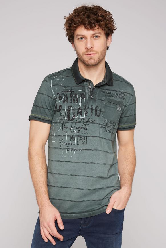 Polo Oil Dyed mit Strukturstreifen