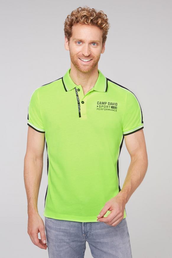 Poloshirt aus Pikee mit Kontraststreifen