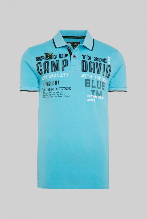 Poloshirt aus Pikee mit Label-Applikationen