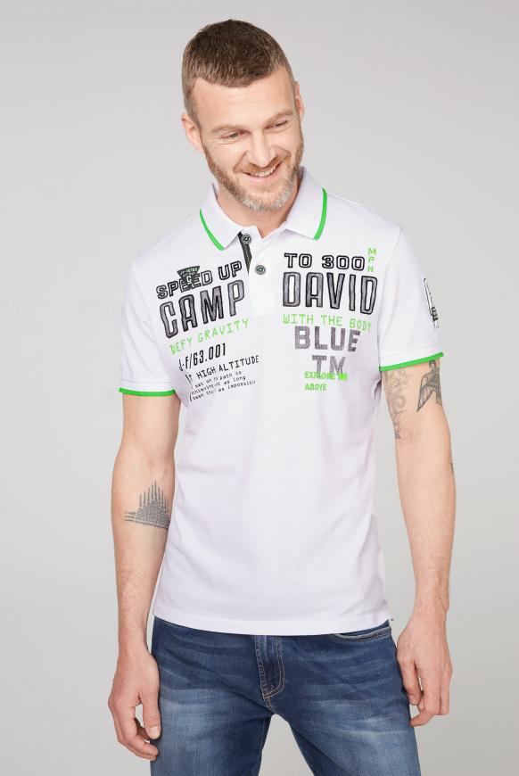 Poloshirt aus Pikee mit Label-Applikationen