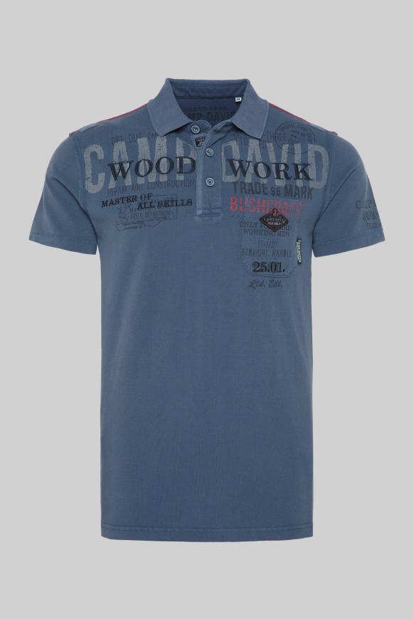 Poloshirt aus Pikee mit Label-Applikationen