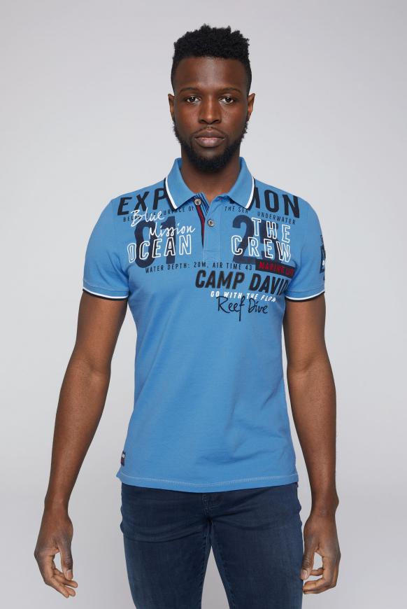 Poloshirt aus Pikee mit Label-Applikationen
