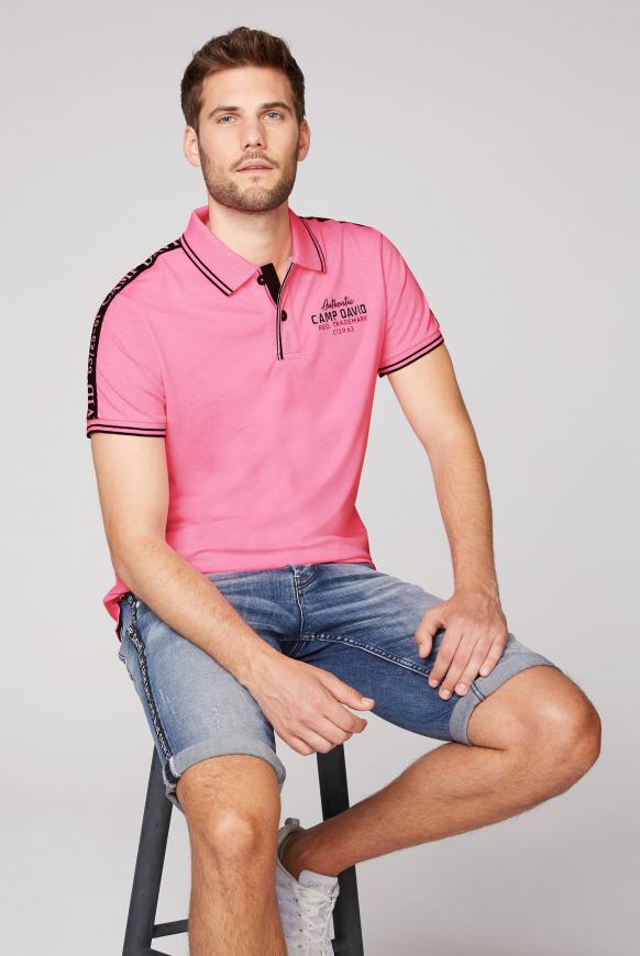 Poloshirt aus Pikee mit Logo-Stickereien