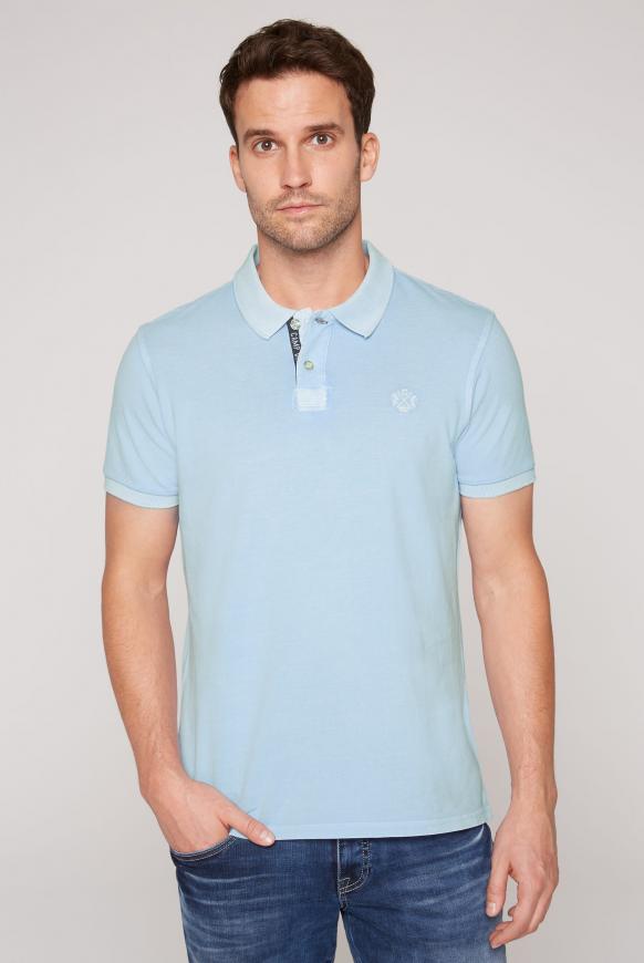 Poloshirt aus Pikee mit Logostick summer blue