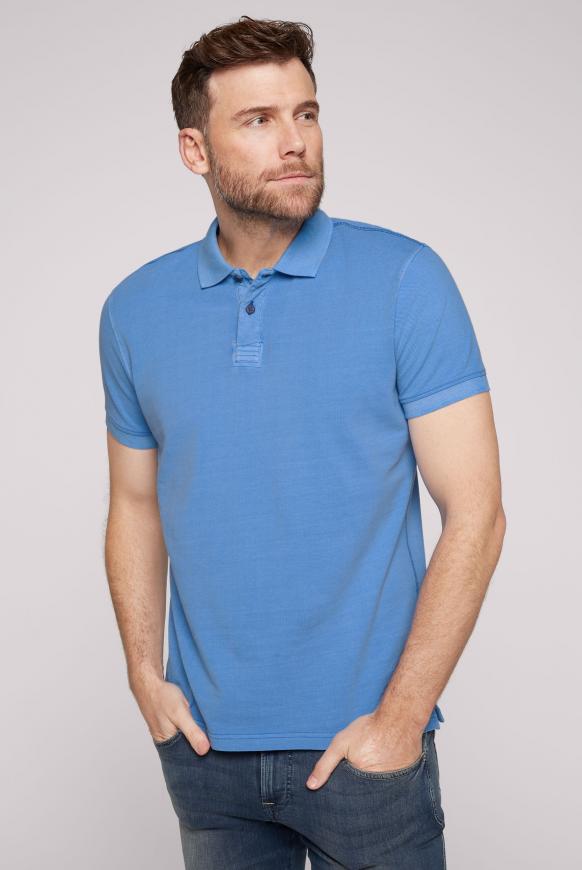 CAMP DAVID & SOCCX  Poloshirt aus Pikee mit Logostick scuba blue