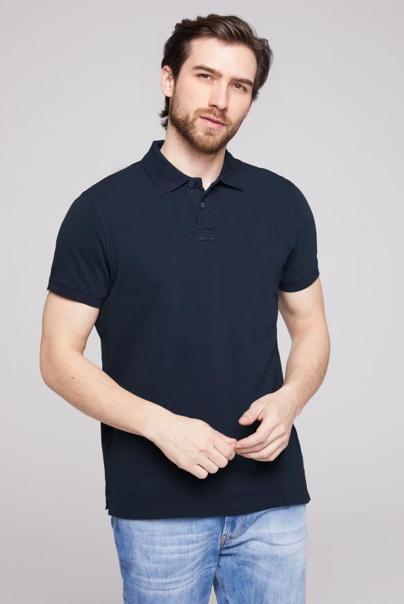 CAMP DAVID & SOCCX | Poloshirt mit Label-Applikationen opticwhite