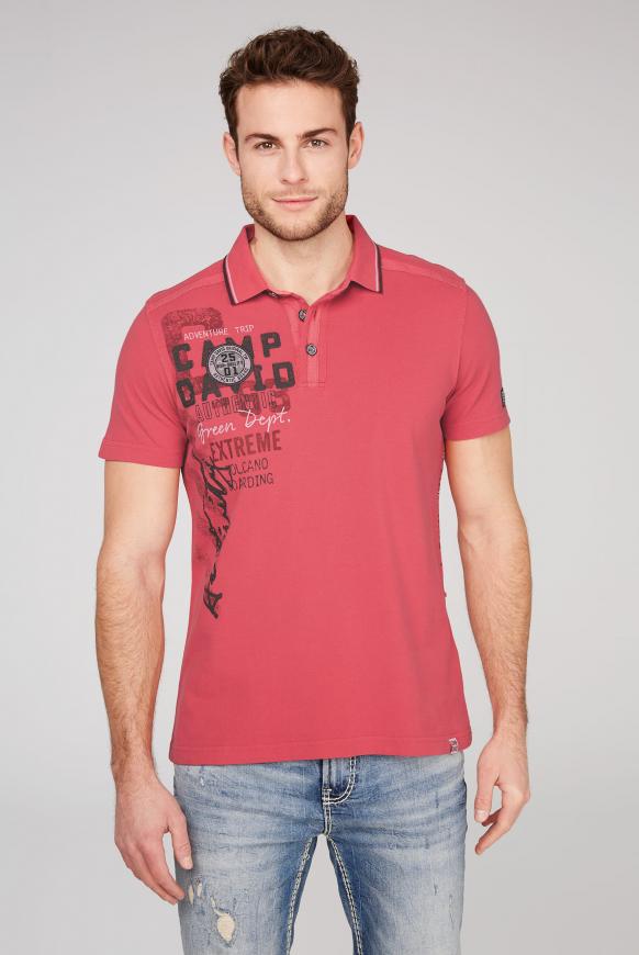 Poloshirt aus Pikee mit Rücken-Artwork