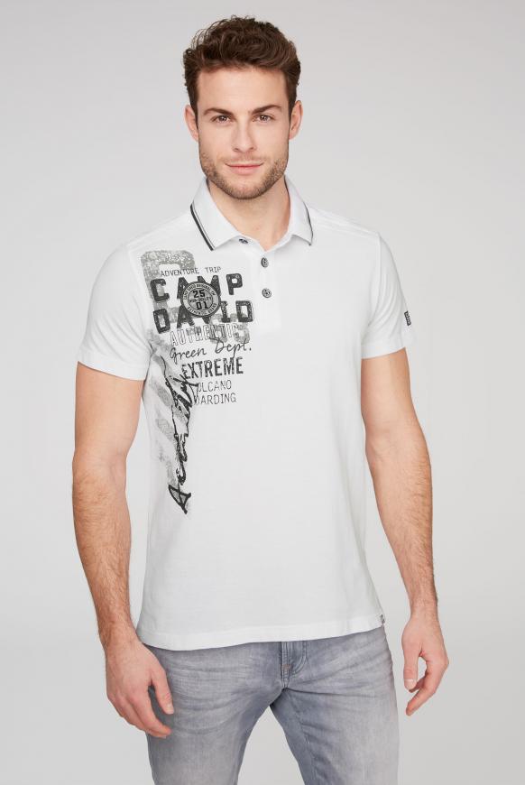 Poloshirt aus Pikee mit Rücken-Artwork