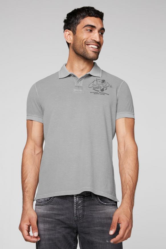 Poloshirt aus Pikee mit Rücken-Print