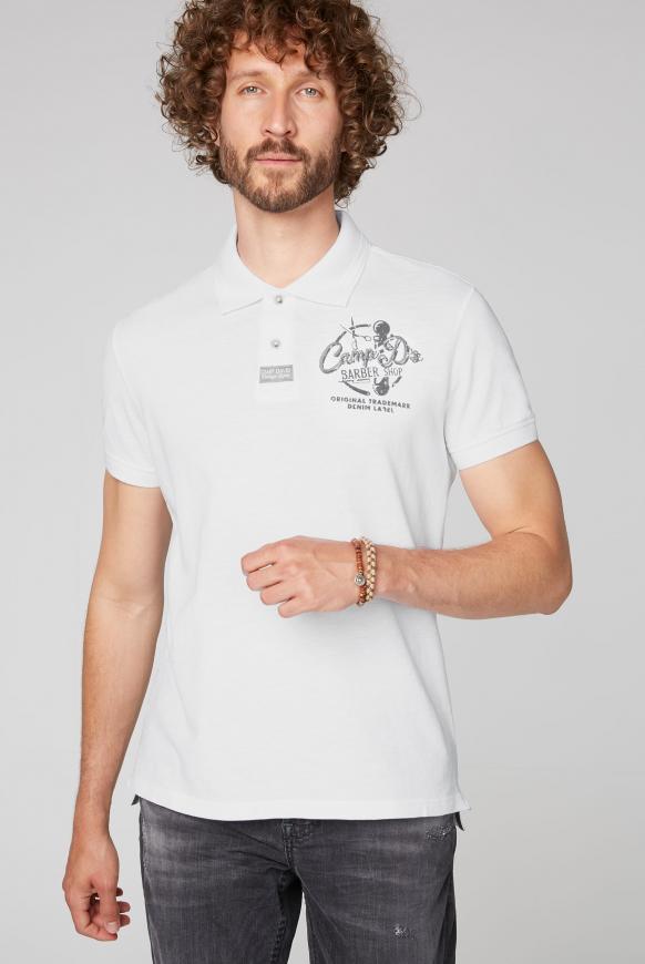 Poloshirt aus Pikee mit Rücken-Print