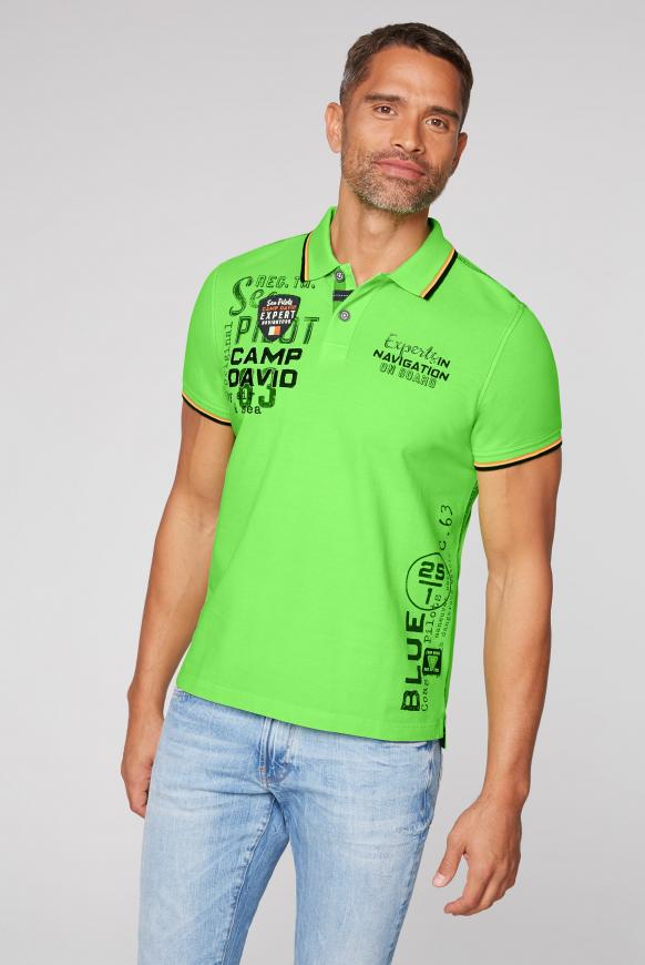 Poloshirt aus Pikee mit vielen Artworks