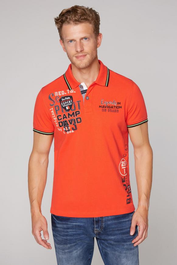 Poloshirt aus Pikee mit vielen Artworks