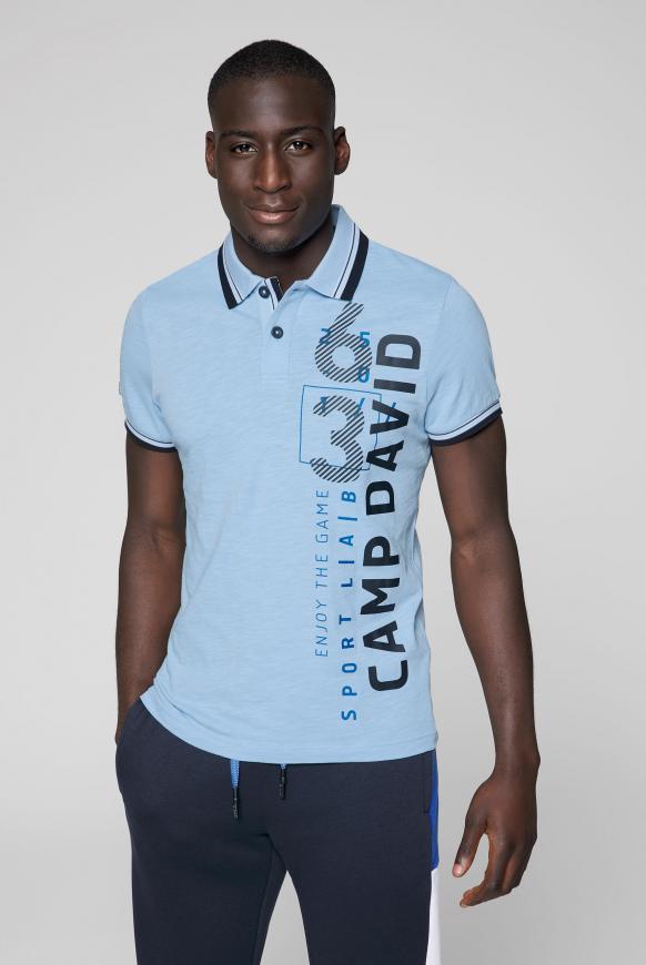 Poloshirt mit einseitigem Logo Print