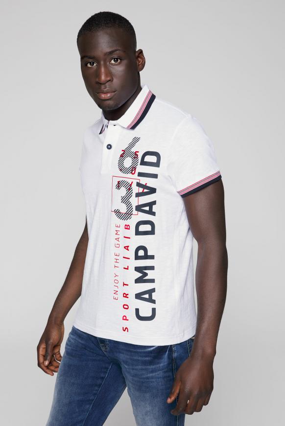 Poloshirt mit einseitigem Logo Print