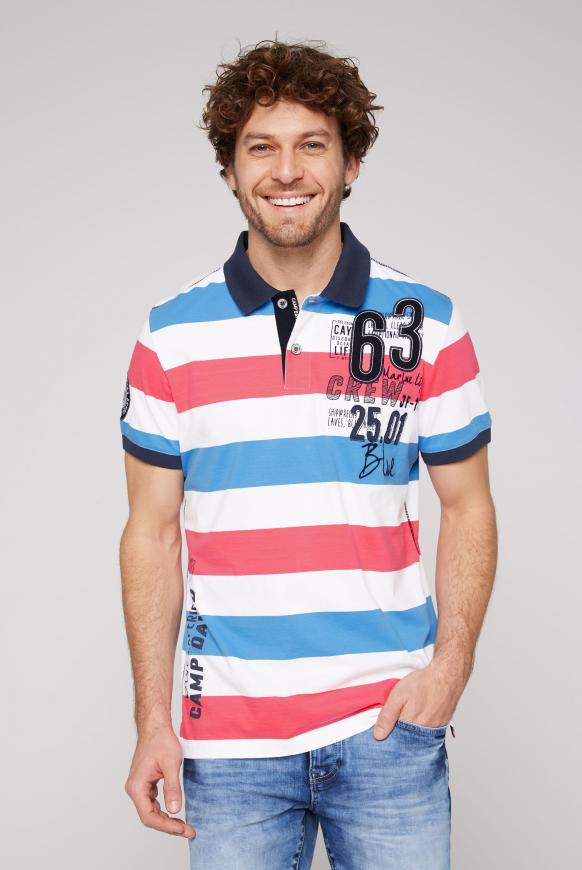 Poloshirt mit farbigen Blockstreifen
