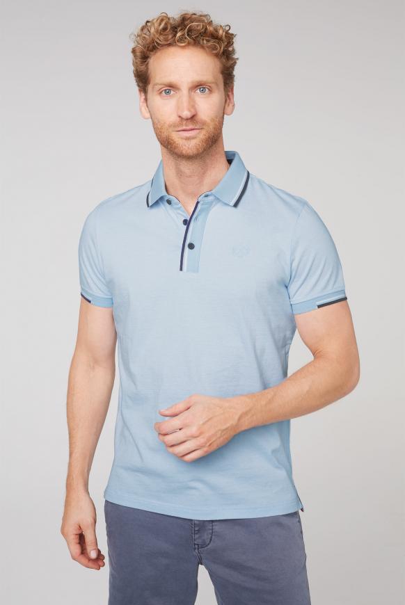 Poloshirt mit filigranen Streifen