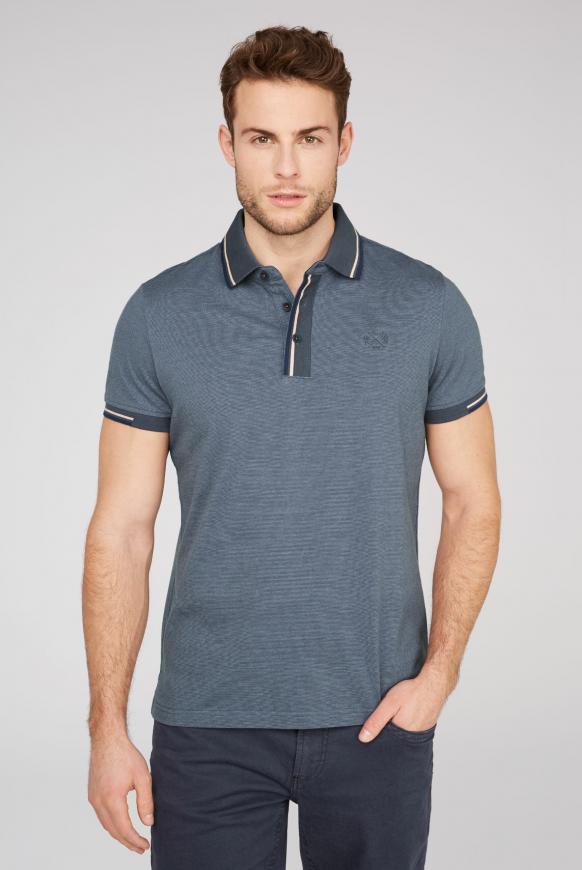 Poloshirt mit filigranen Streifen