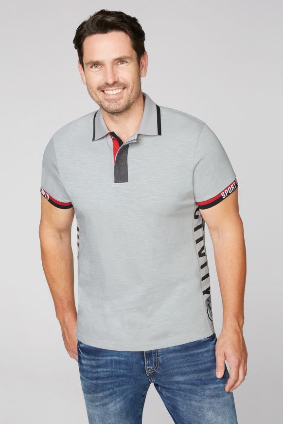 Poloshirt mit Folien-Prints